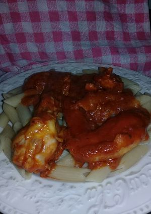 Una foto de Fideos con salsa