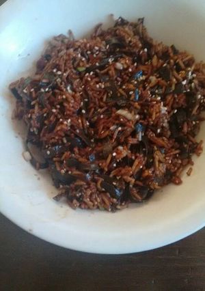 Una foto de Arroz basmati con algas