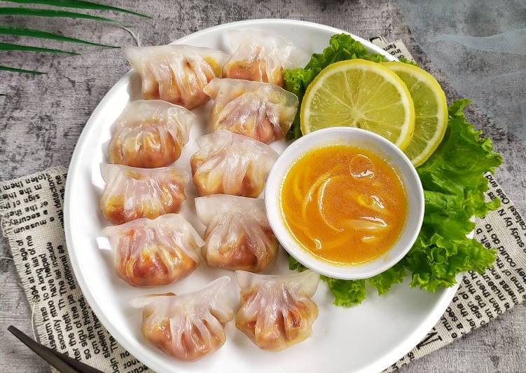 Bagaimana Menyiapkan Kulit dimsum bening, Enak Banget