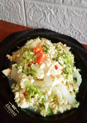 Foto resep Orak - arik Tahu Telur Sawi Putih