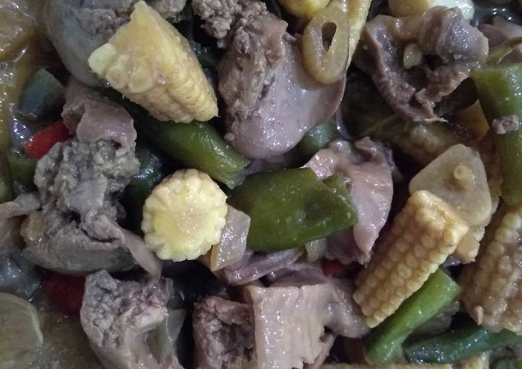 Resep 38. Oseng hati sayuran Lezat