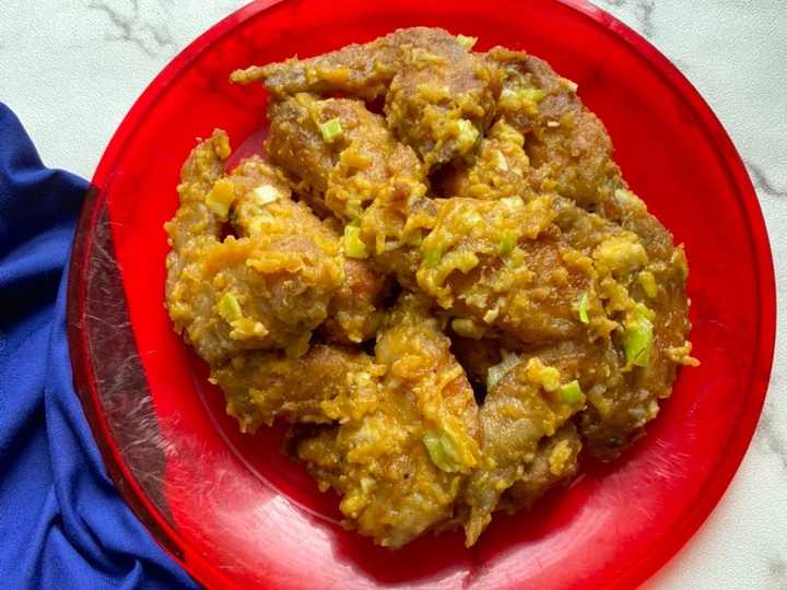 Cara Gampang Membikin Resep Sayap Goreng Saus Telur Asin yang  Bikin Ketagihan Anti Ribet, Uenak Banget