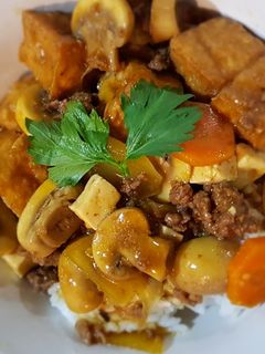Foto resep Sapo Tahu Daging Jamur