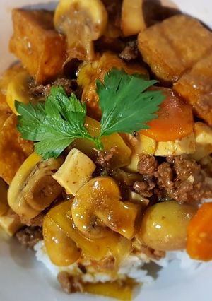 Foto resep Sapo Tahu Daging Jamur