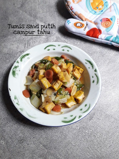 Foto resep Tumis sawi putih campur tahu