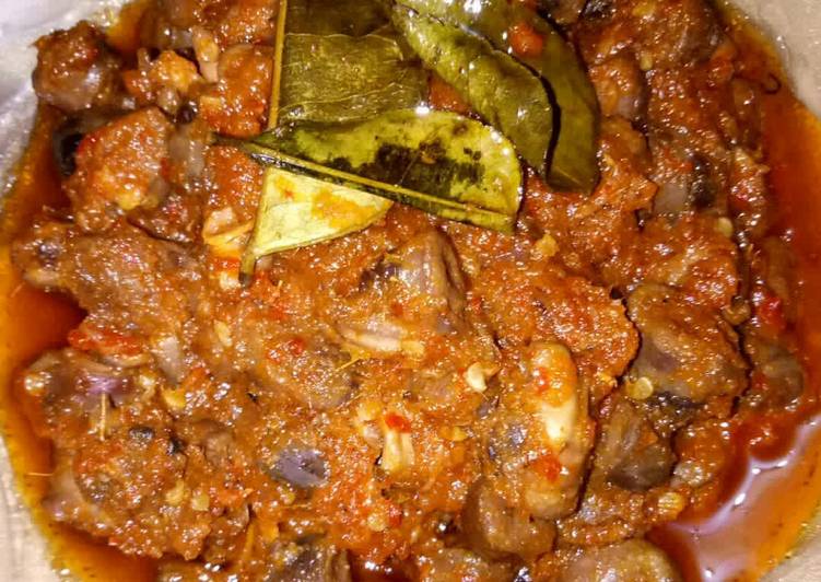 Resep Balado pedas cetar jantung ayam yang mudah