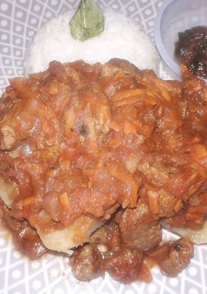 Una foto de Salsa de Carne a lo Carmelita