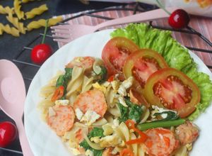 Foto resep Tumis Fusilli Bakso Lobster