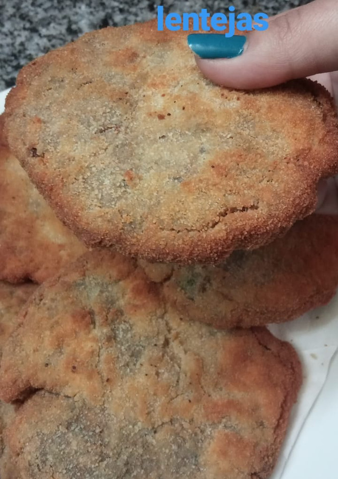 Una foto de Milanesa de lentejas