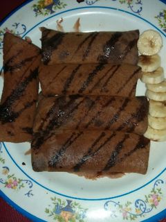 Foto resep Dadar gulung pisang coklat