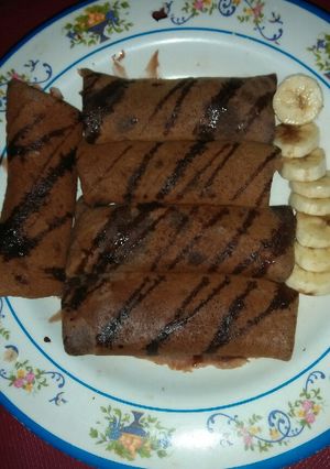 Foto resep Dadar gulung pisang coklat