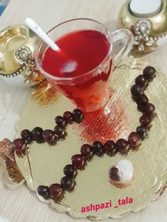 عکسی از دستور یخ چای آلبالو