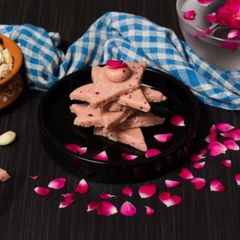 A picture of Rose Kaju Katli - Gifting Friendly Indian Mithai.
