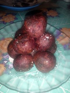 Foto resep Bola ubi ungu coklat lumer
