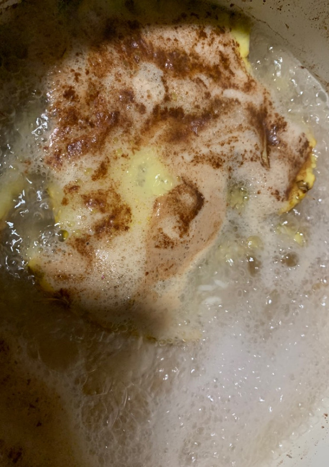 Una foto de Pulpa de piña y arroz