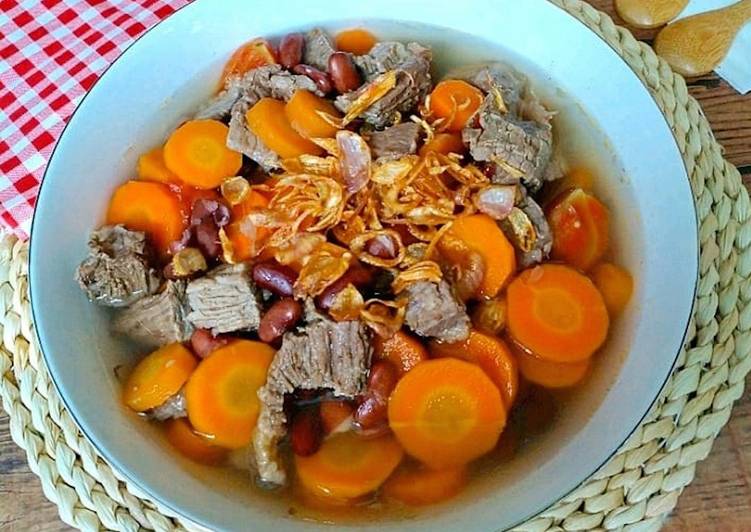 Sup daging kacang merah