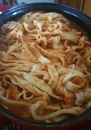 Una foto de Fideos bien caseritos