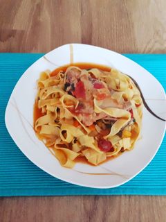 O poză a rețetei Ostropel de pui cu tagliatelle.