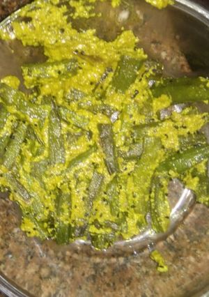 A picture of Lady finger stir fry.