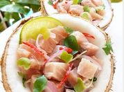 Una foto de cebiche de mero