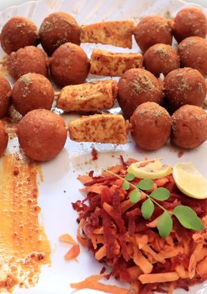 A picture of Beetroot Balls.