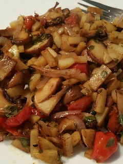 A picture of Breakfast hash.