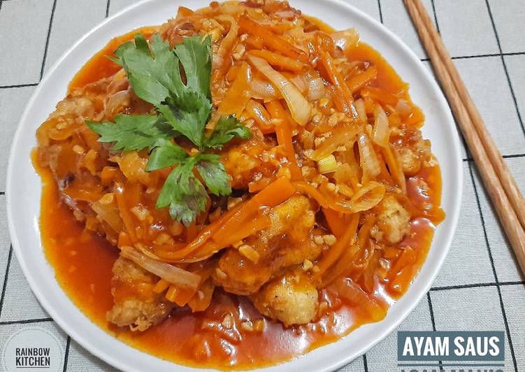 Resep Ayam Saus Asam Manis oleh Rainbow Kitchen - Cookpad