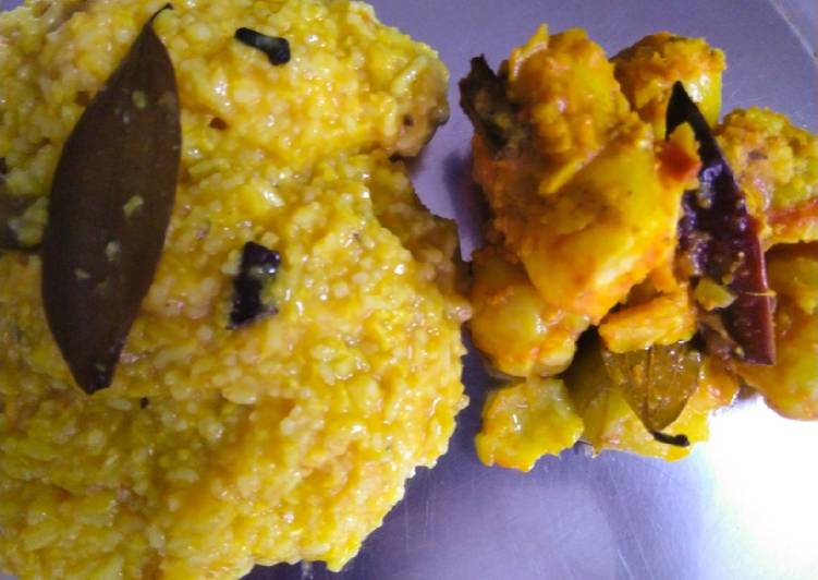 Recipe of গাওয়া ঘির খিচুড়ি আর শাহী আলুর দম in 32 Minutes for Beginners