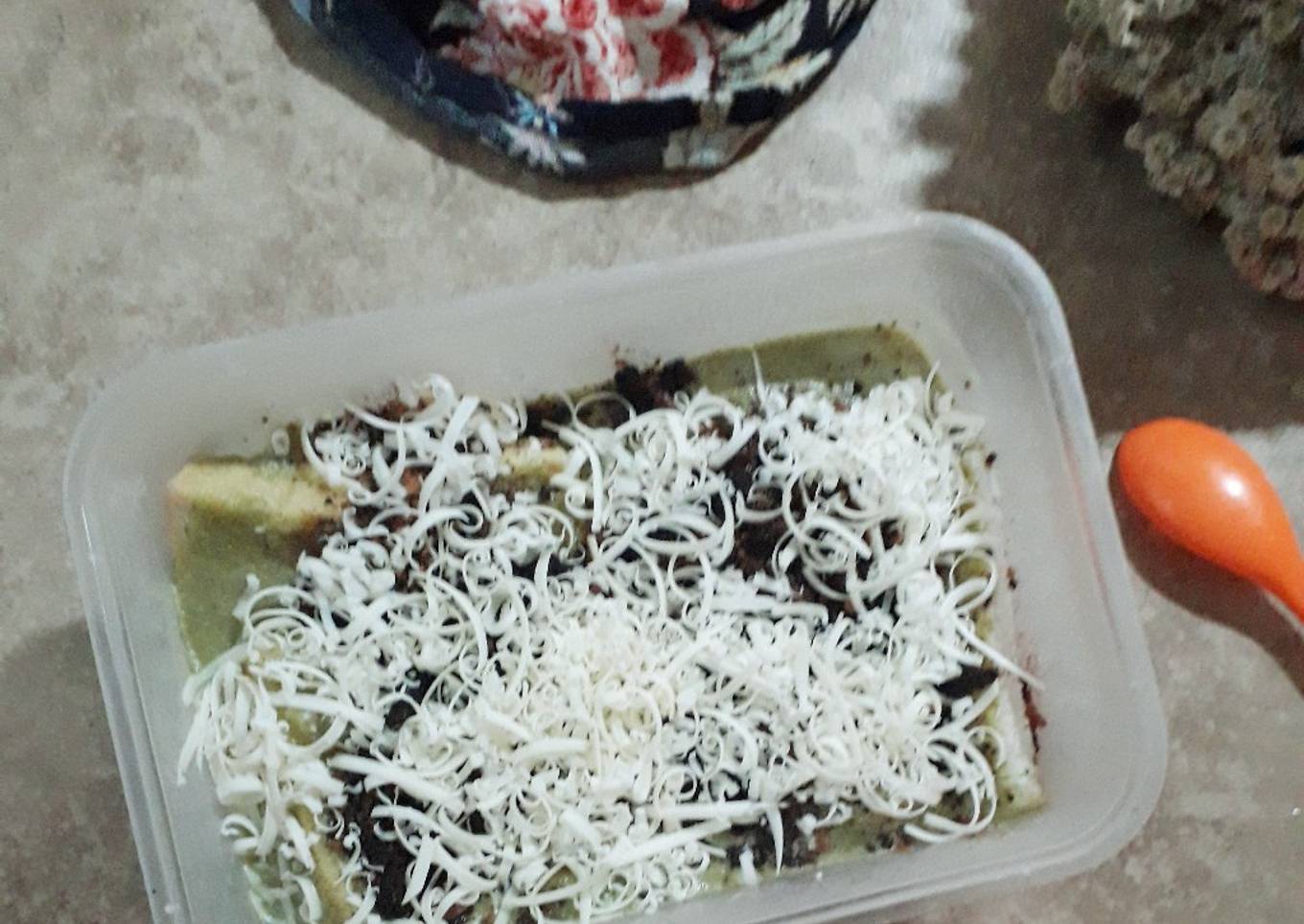 Setup roti tawar avocado+oreo,keju