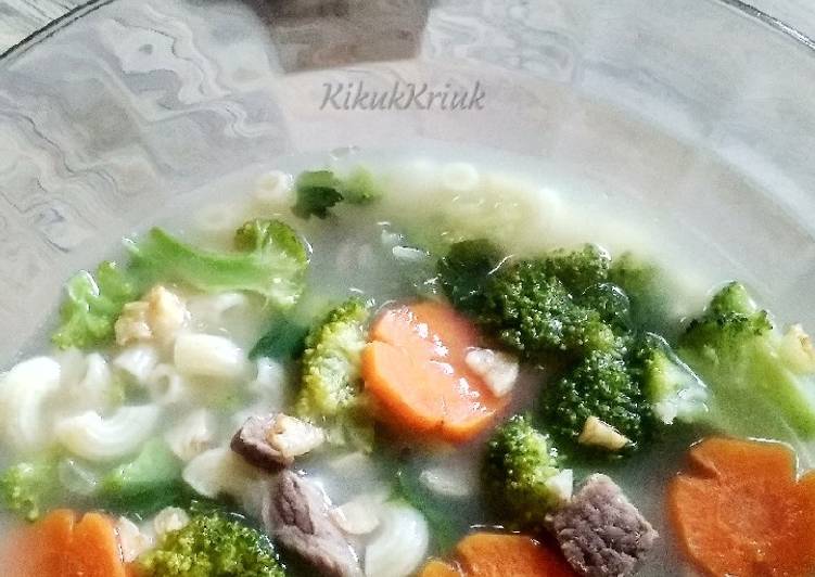 Sup Brokoli Makaroni #DagingSapi #IdulAdha #Resep1 &sambal kecap