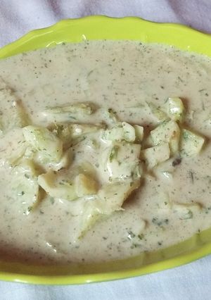 A picture of Cucumber Raita.