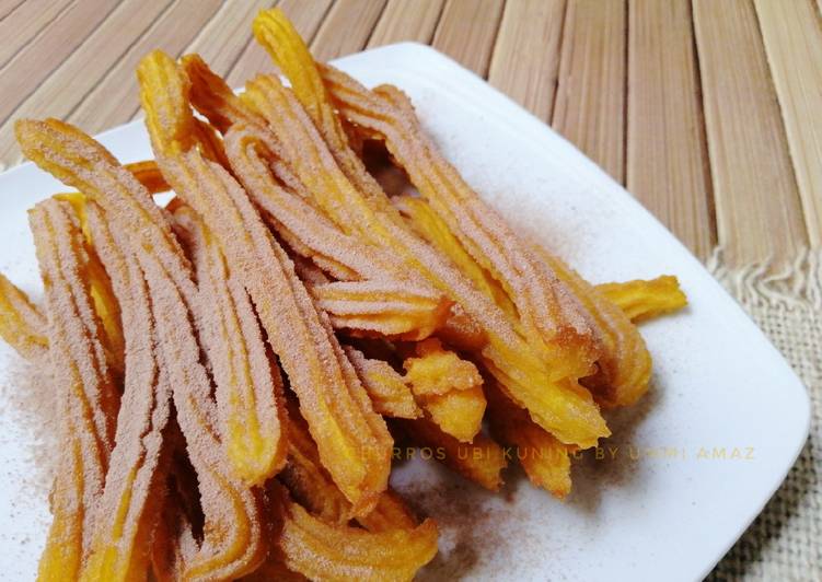 Cara Gampang Bikin Churros ubi kuning (3 bahan saja) Enak dan Antiribet