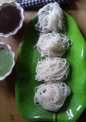 A picture of Idiyappam.