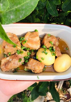 Hình của món Thịt kho trứng nước dừa xiêm -ăn dặm.