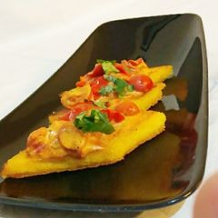 A picture of Makkikaaata-Corn brushcetta.
