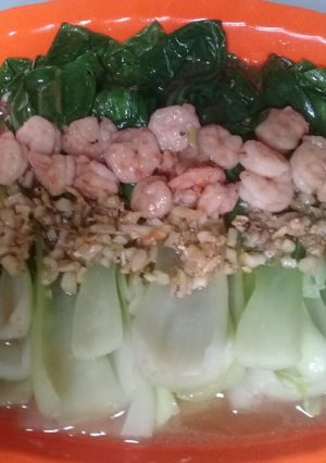 Foto resep Pokcoy udang saus bawang