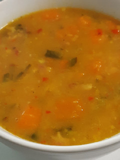 Una foto de Sopa de arvejas amarillas