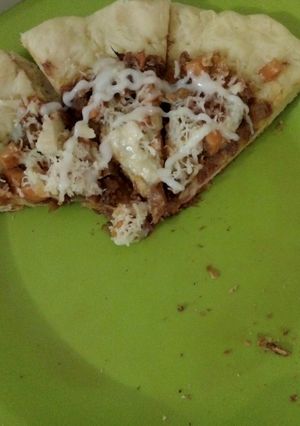 Foto resep Pizza teflon topping Tuna + Sosis