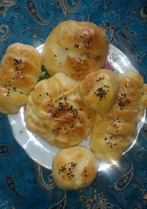 عکسی از دستور پیراشکی بادمجان وگوشت