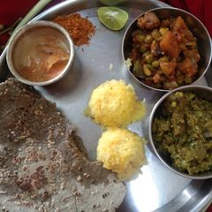 A picture of Bhogi thali.