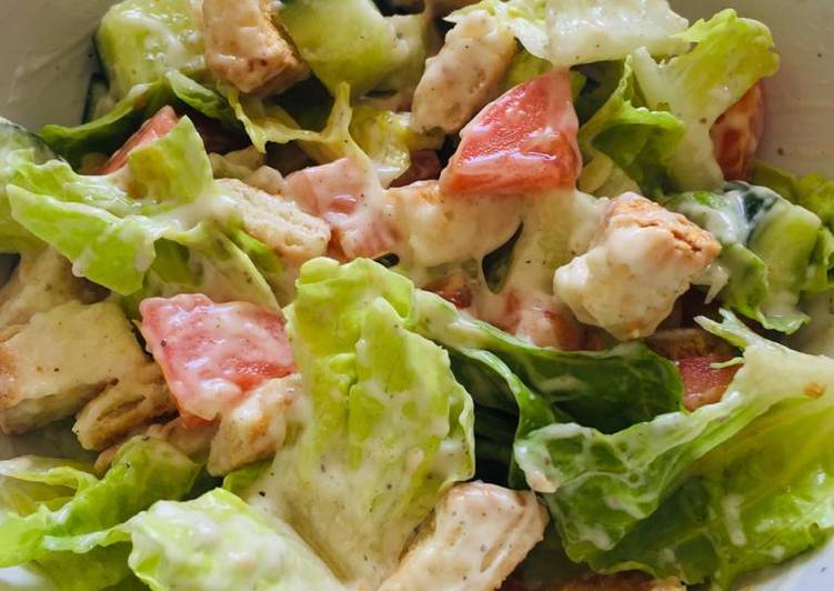 Bahan memasak Caesar Salad simple (ala anak kos), Lezat