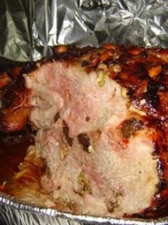Una foto de Pierna de cerdo adobada