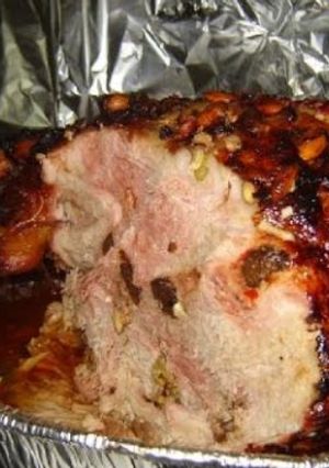 Una foto de Pierna de cerdo adobada