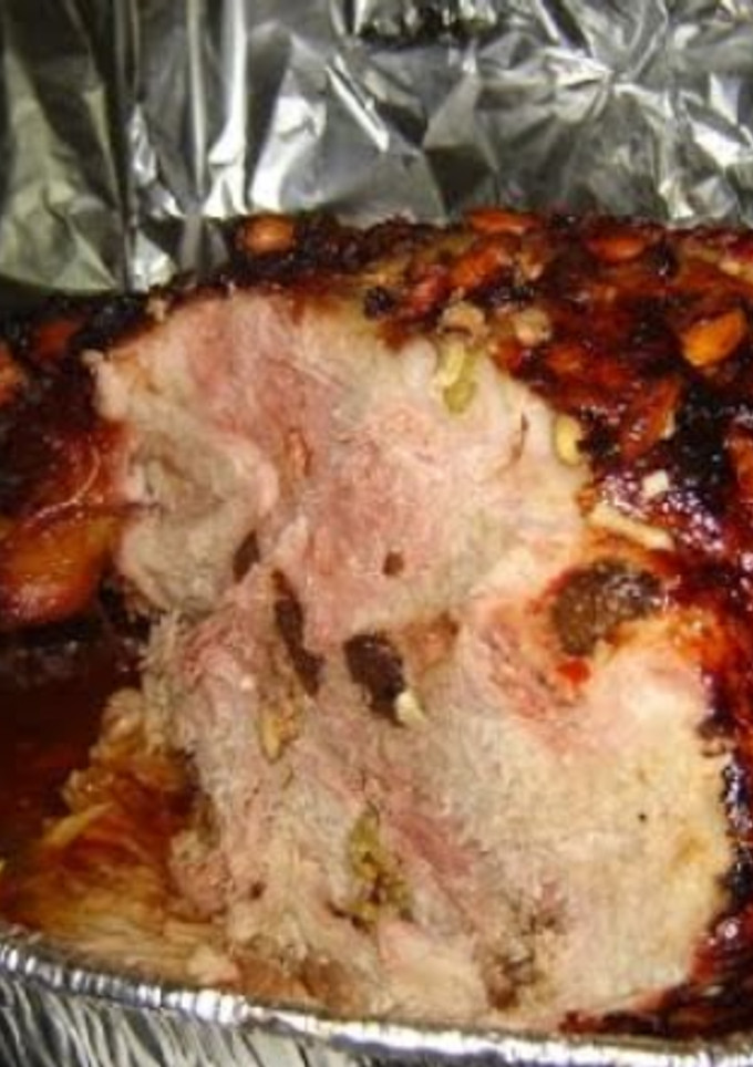 Una foto de Pierna de cerdo adobada
