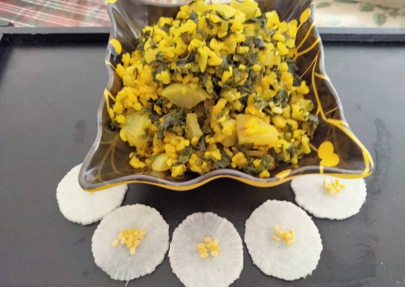 Radish leaves dal bhujia