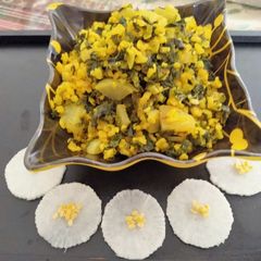 A picture of Radish leaves dal bhujia.