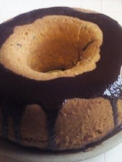 Una foto de Budín de Naranja con baño de chocolate