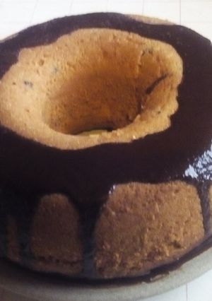 Una foto de Budín de Naranja con baño de chocolate
