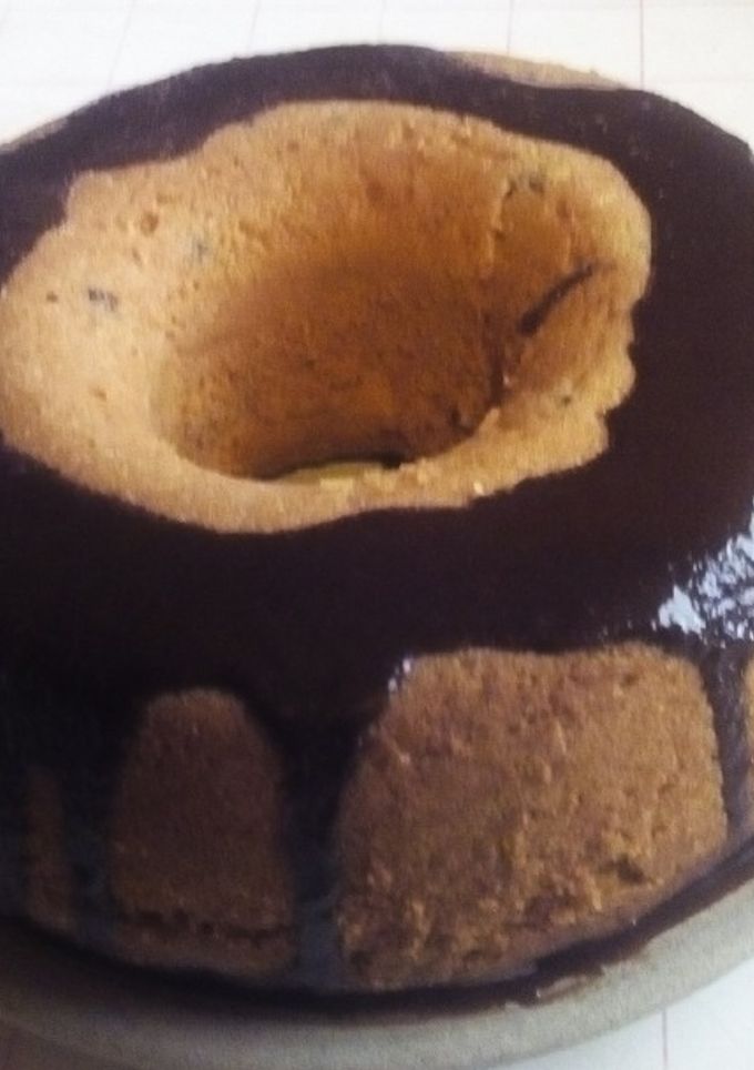 Una foto de Budín de Naranja con baño de chocolate