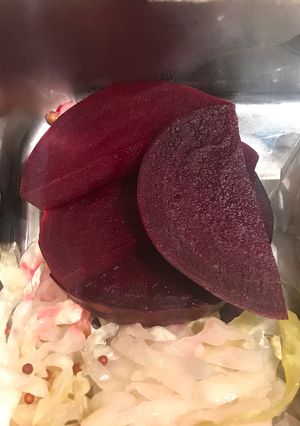 A picture of Savory Pickled Beets.